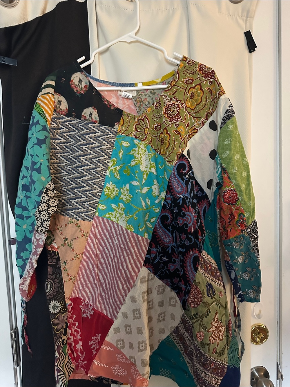 Ashley Taylor Multicolor Patchwork Tunic Top